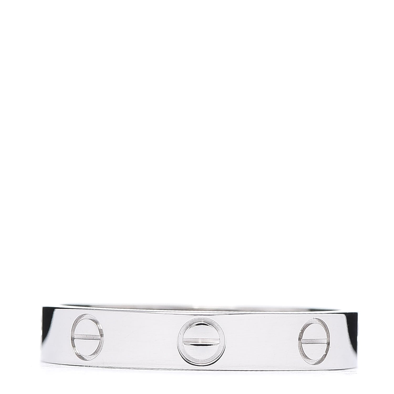Cartier 18K White Gold 3.5mm LOVE Wedding Band Ring 56 7.5 1 of 4