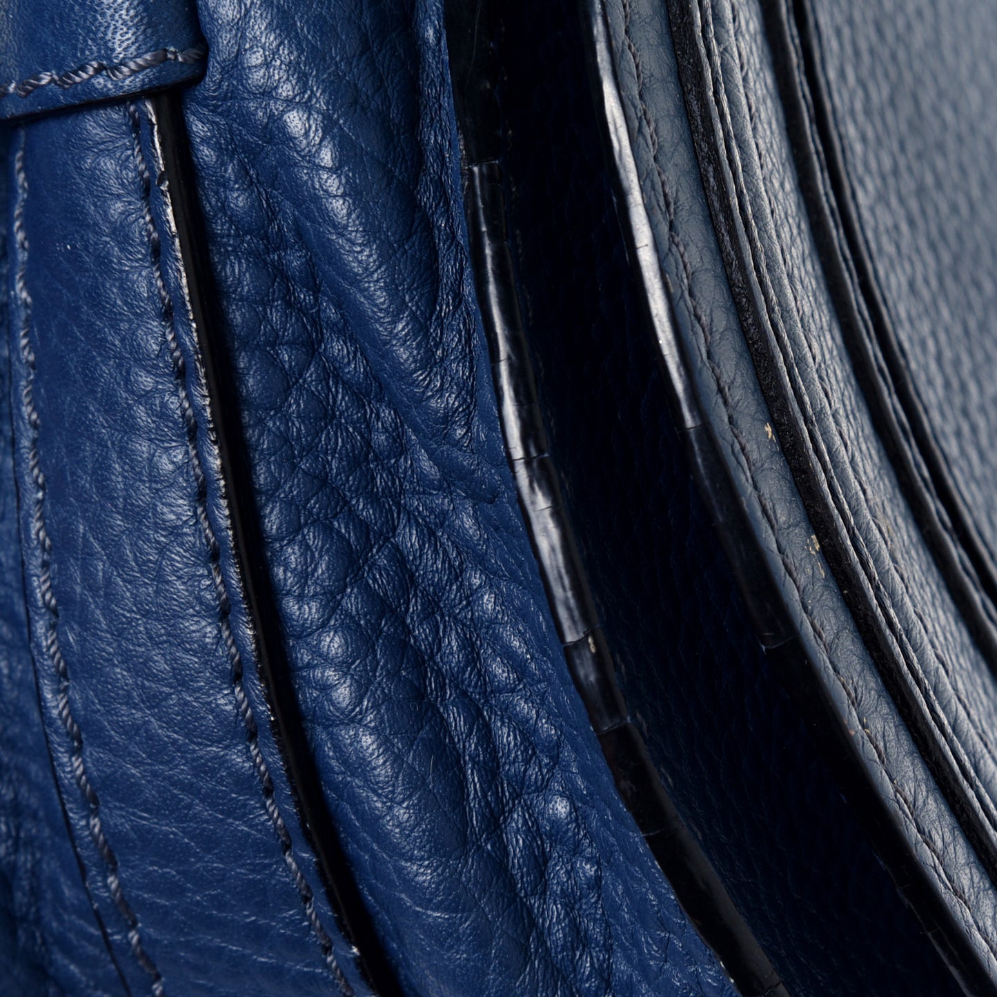 Calfskin Mini Marcie Round Crossbody Bag Royal Navy