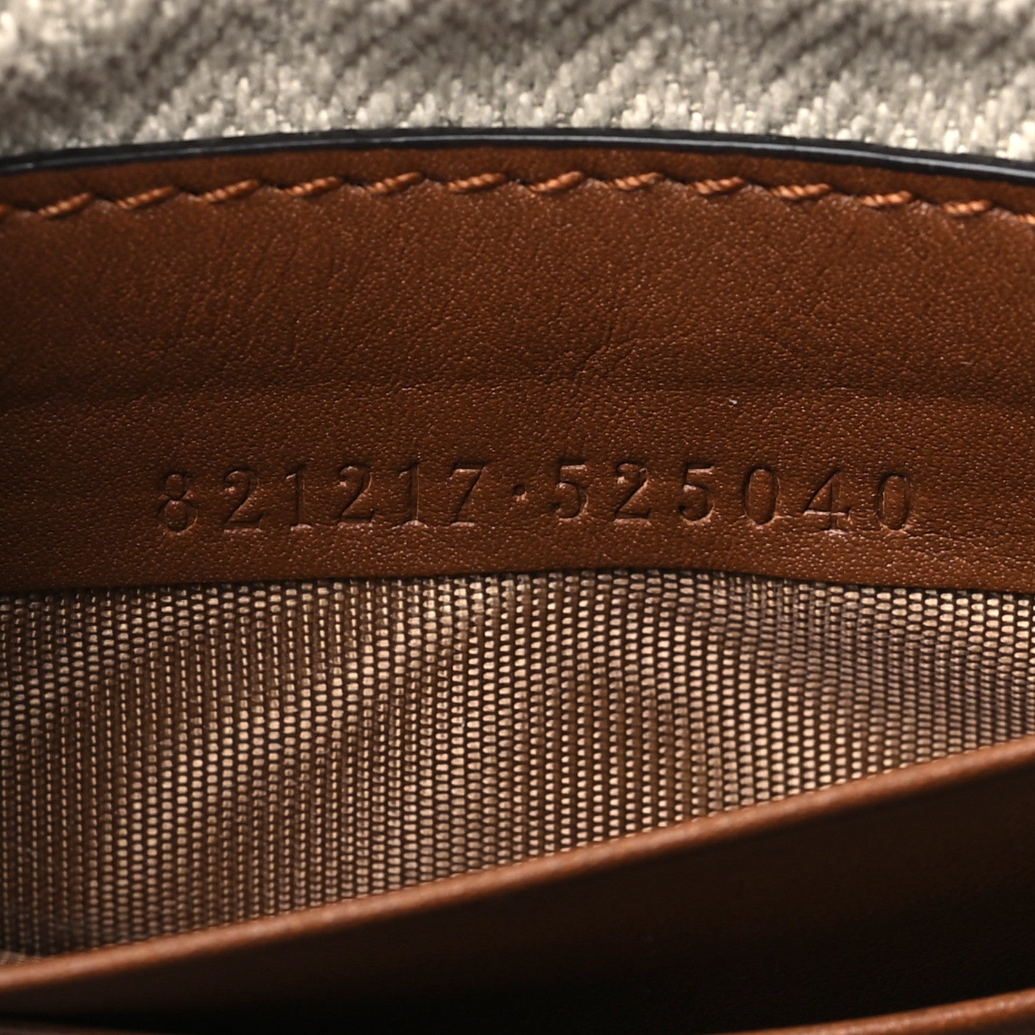 Gucci GG Supreme Monogram Textured Calfskin Emblem Mini Crossbody Beige Dark Brown 8 of 11