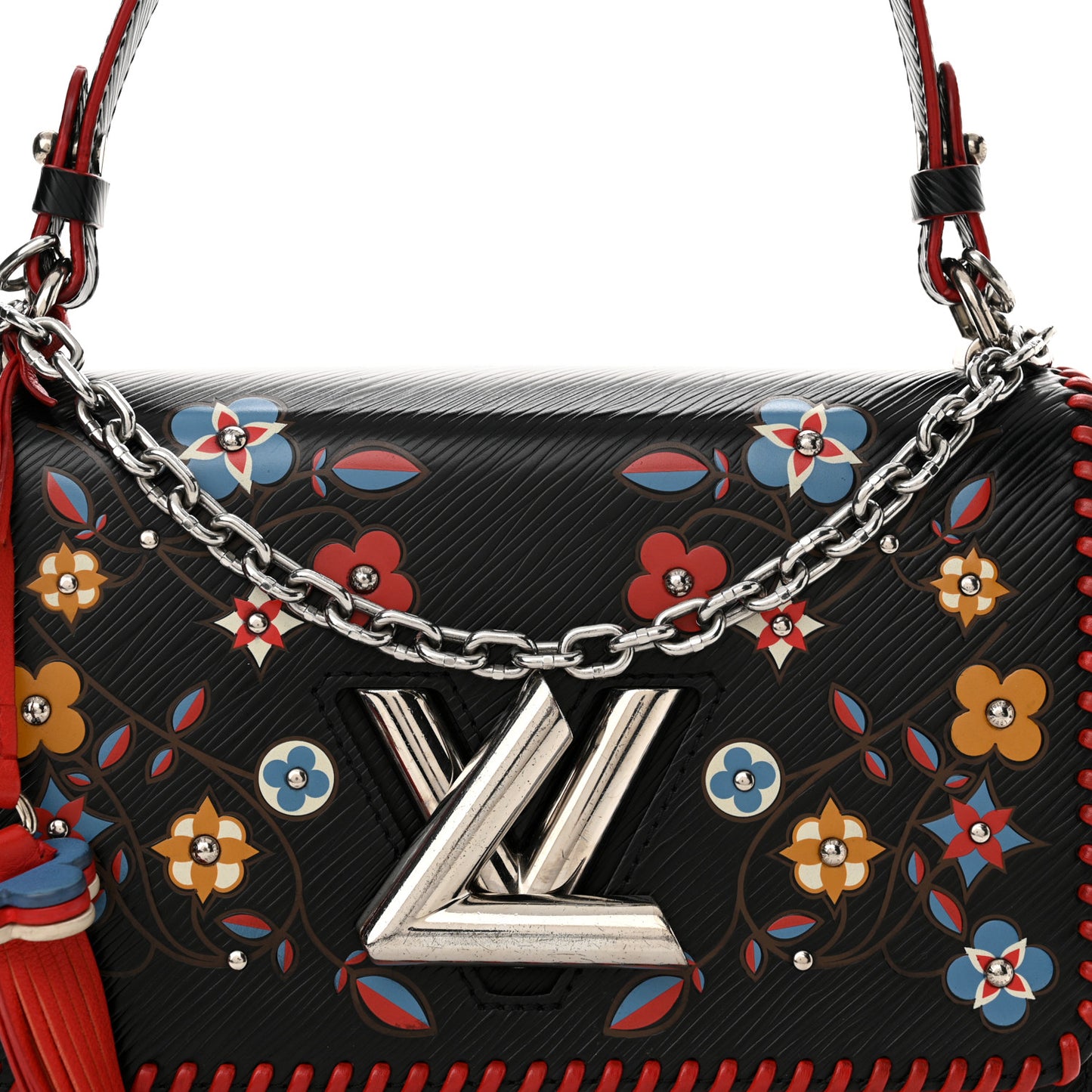 Epi Flower Twist Shoulder Bag MM  Black