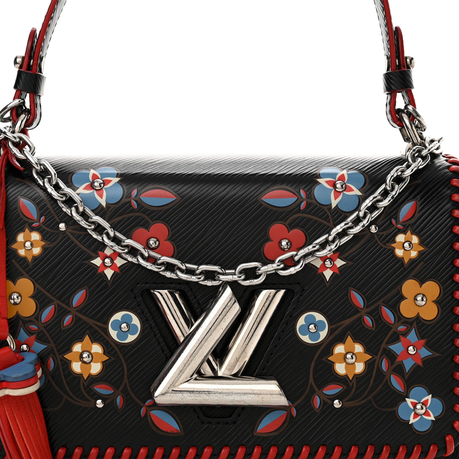 Louis Vuitton Epi Flower Twist Shoulder Bag MM  Black 7 of 12