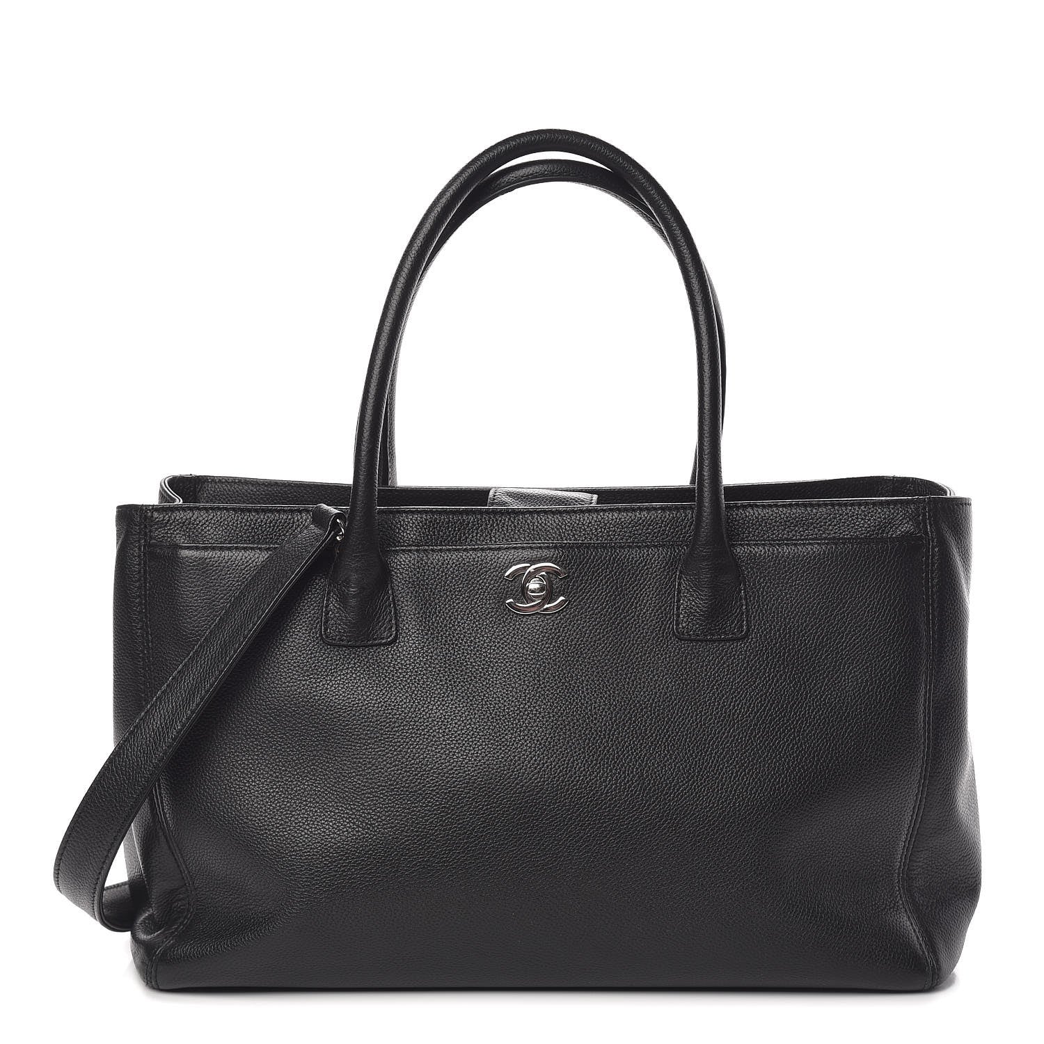 Chanel Calfskin Cerf Shopper Tote Black 1 of 14