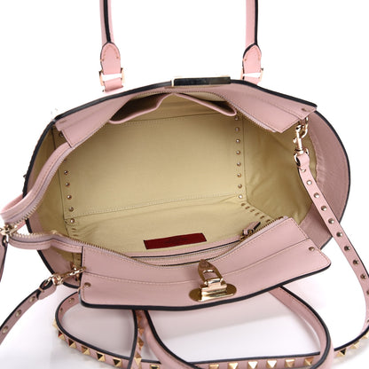Valentino Garavani Vitello Small Rockstud Double Handle Tote Rose 6 of 8
