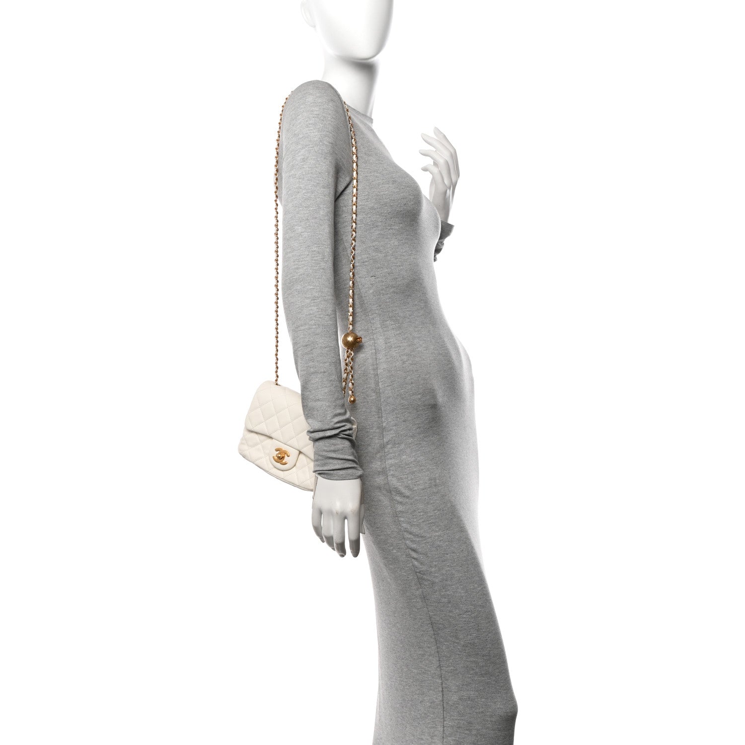 Chanel Lambskin Quilted Mini Pearl Crush Flap White 2 of 11