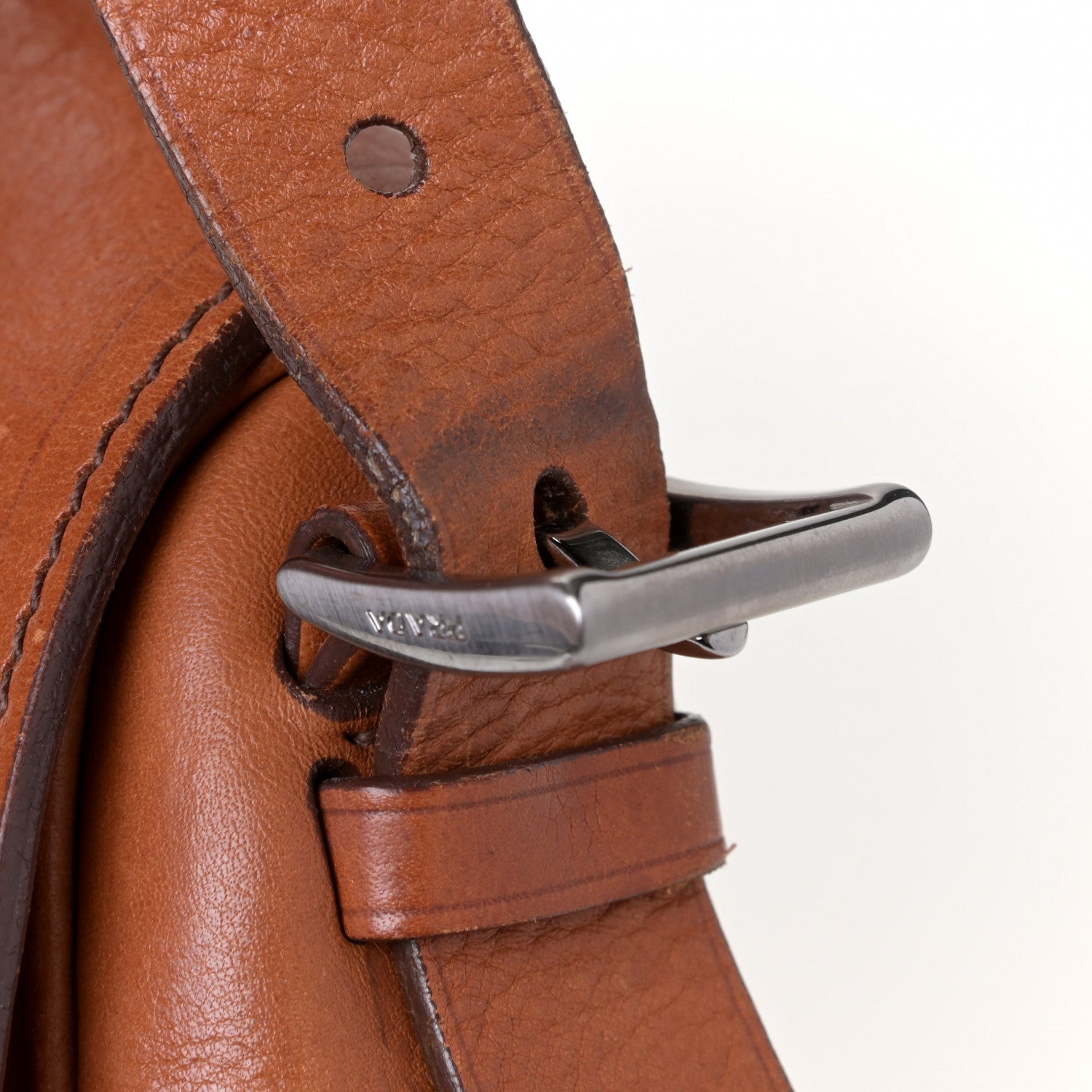 Prada Glace Calfskin Hobo Tan 11 of 12