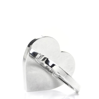 Hermes Palladium Coeur Scarf Ring Rouge 3 of 7