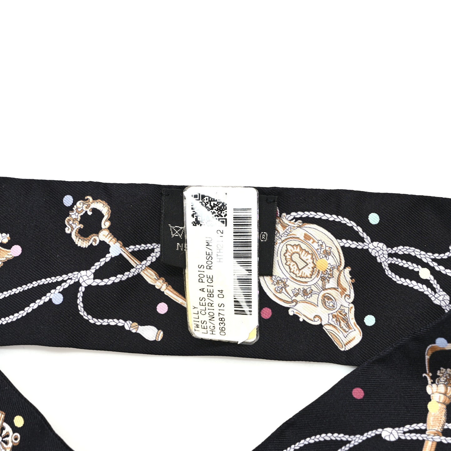Silk Les Cles A Pois Twilly Black Beige Rose Multicolor