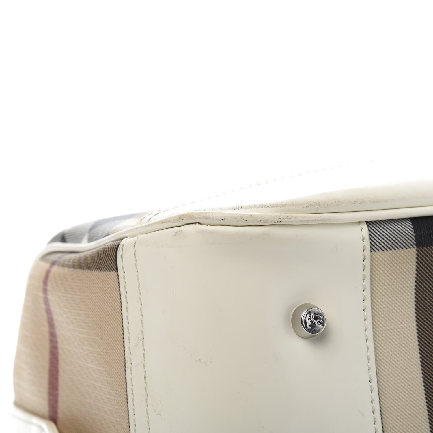 Burberry Nova Check Bowling Bag White 9 of 13