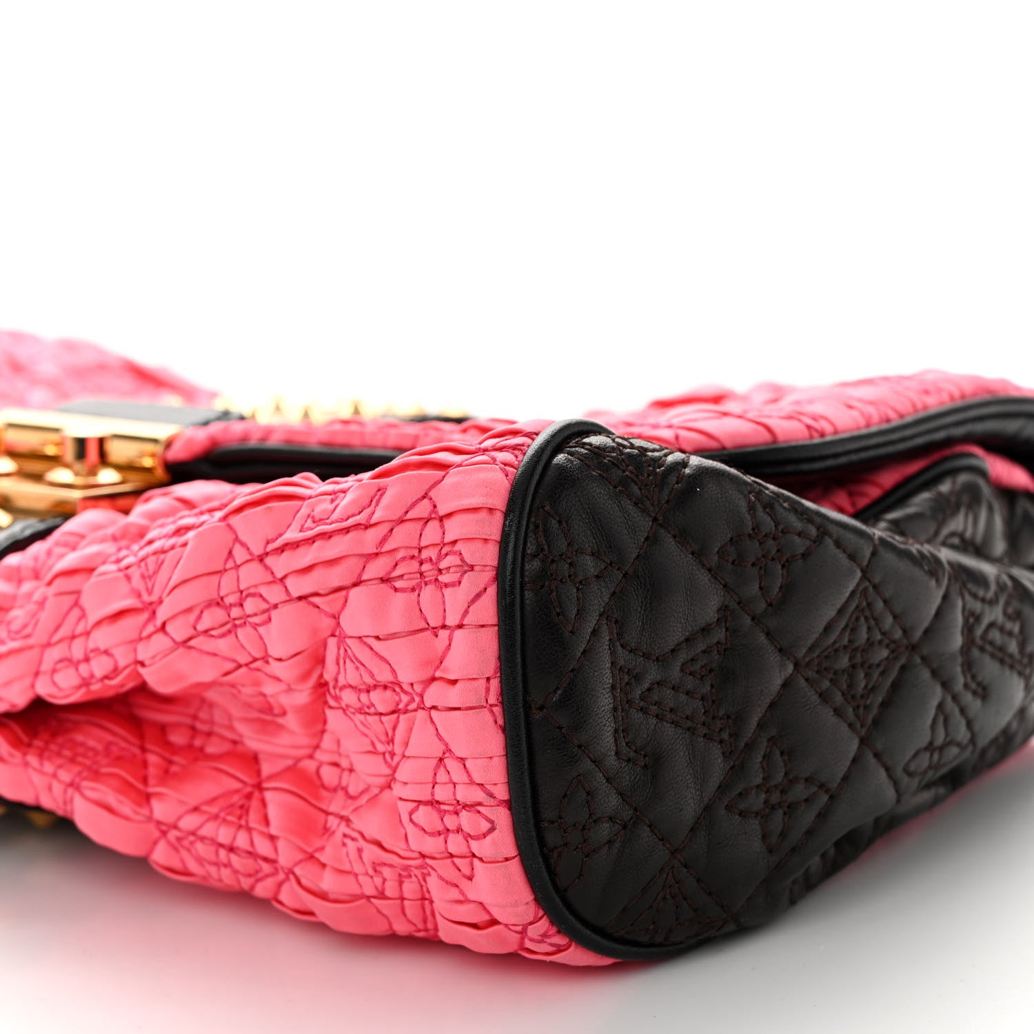 Louis Vuitton Satin Quilted Monogram Coquette Pochette Bunny Pink 10 of 10