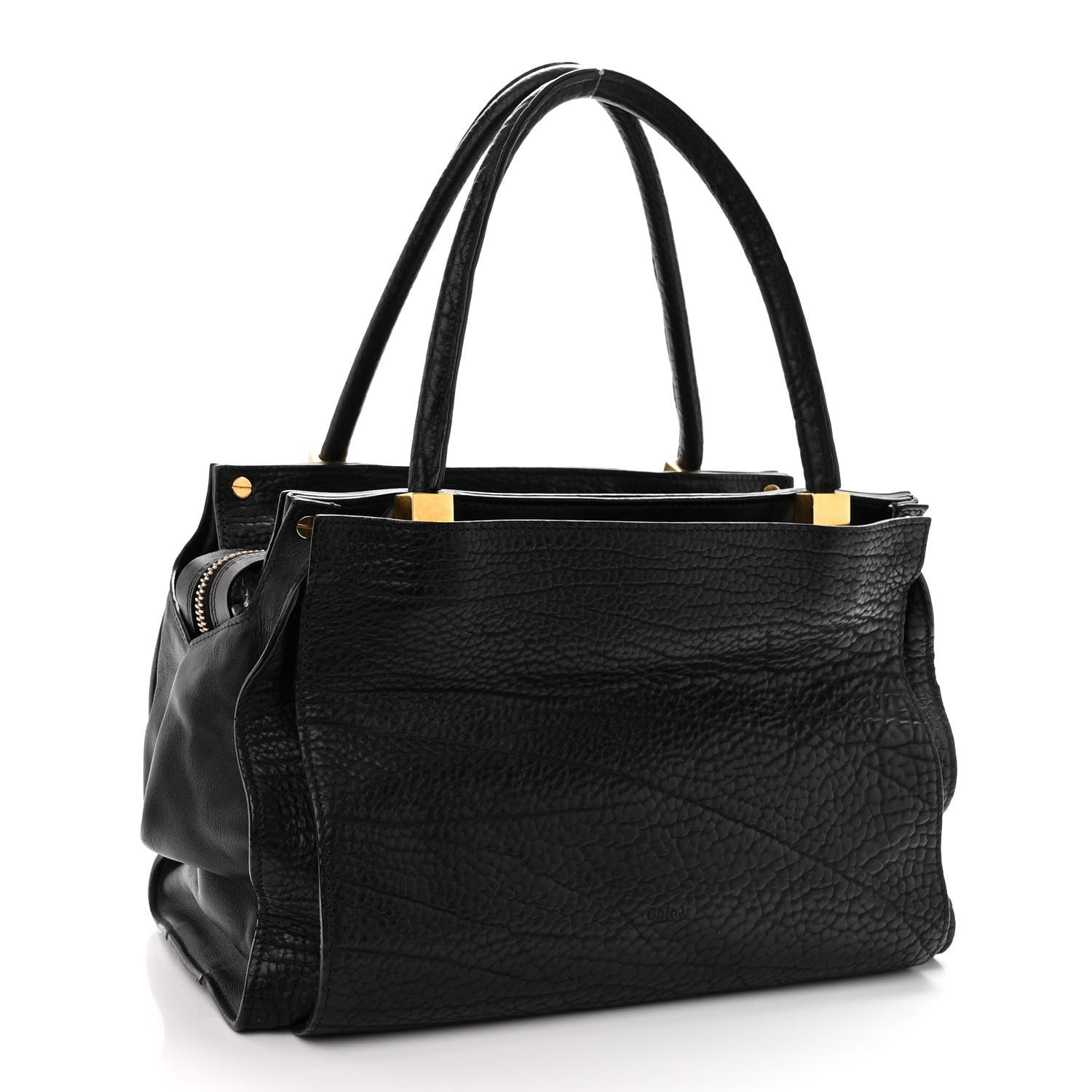 Chloe Pebbled Calfskin Dree Shoulder Bag Black 3 of 14