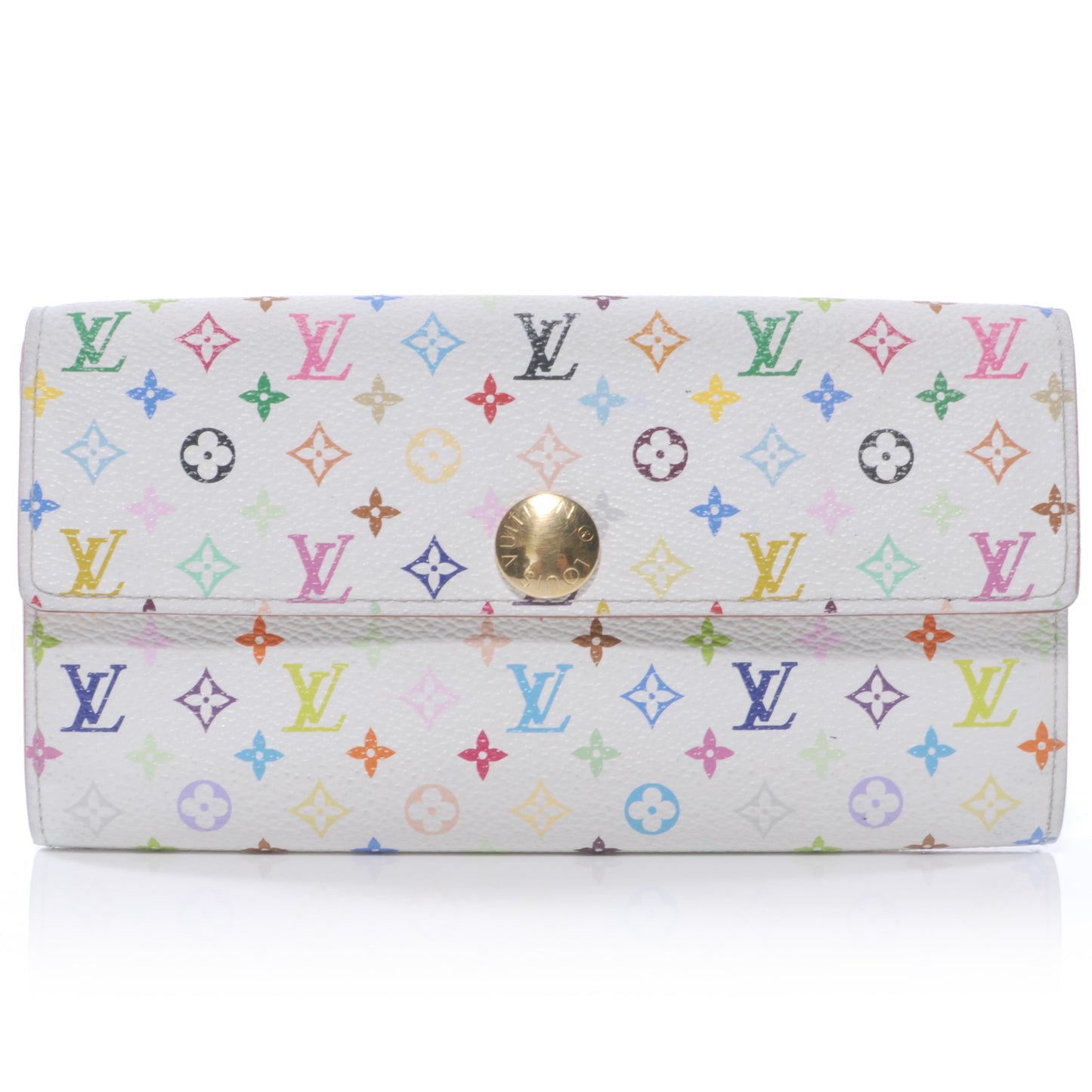 Monogram Multicolor Sarah Wallet White