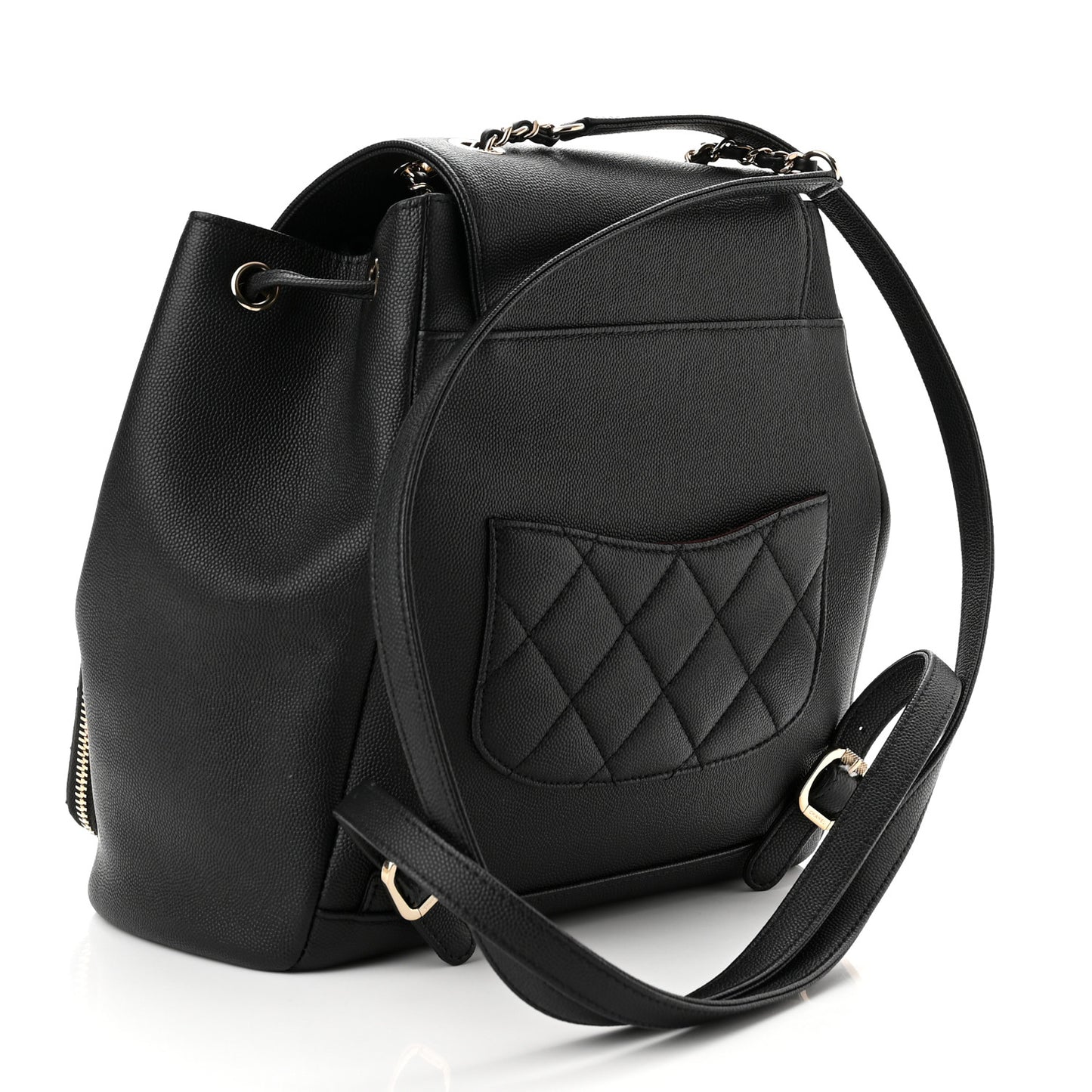 Caviar Quilted Business Affinity Backpack Black