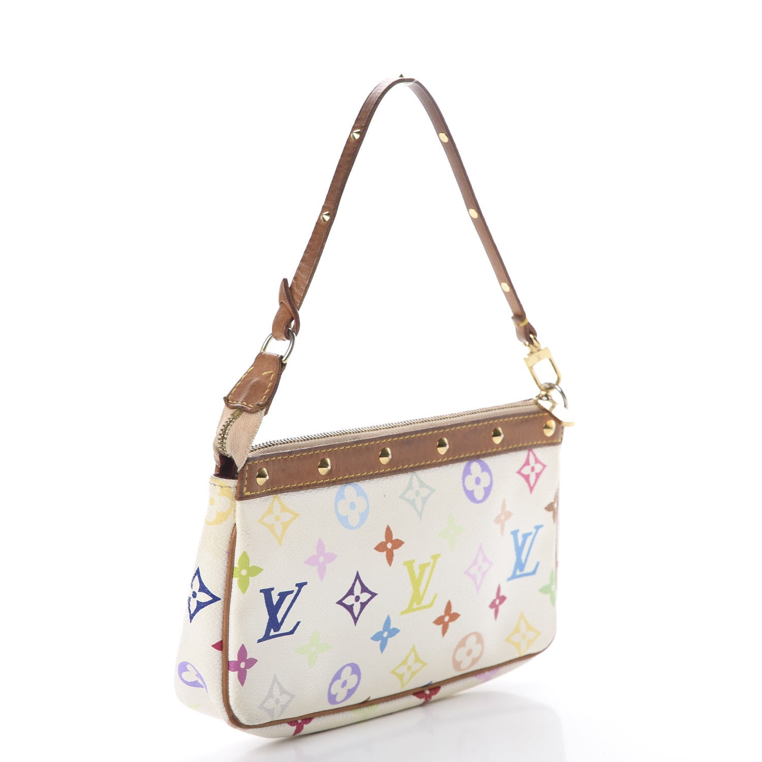 Louis Vuitton Monogram Multicolor Pochette Accessories White 2 of 11