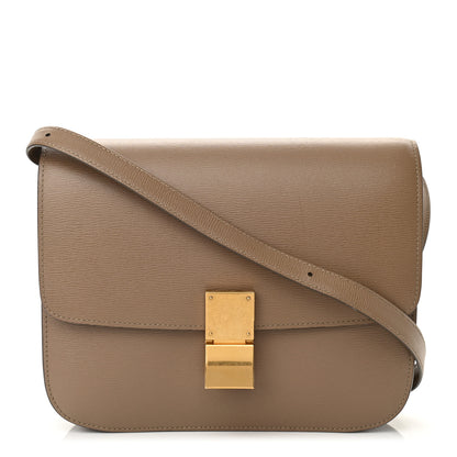 Celine Liege Calfskin Medium Classic Box Flap Bag Taupe 1 of 10
