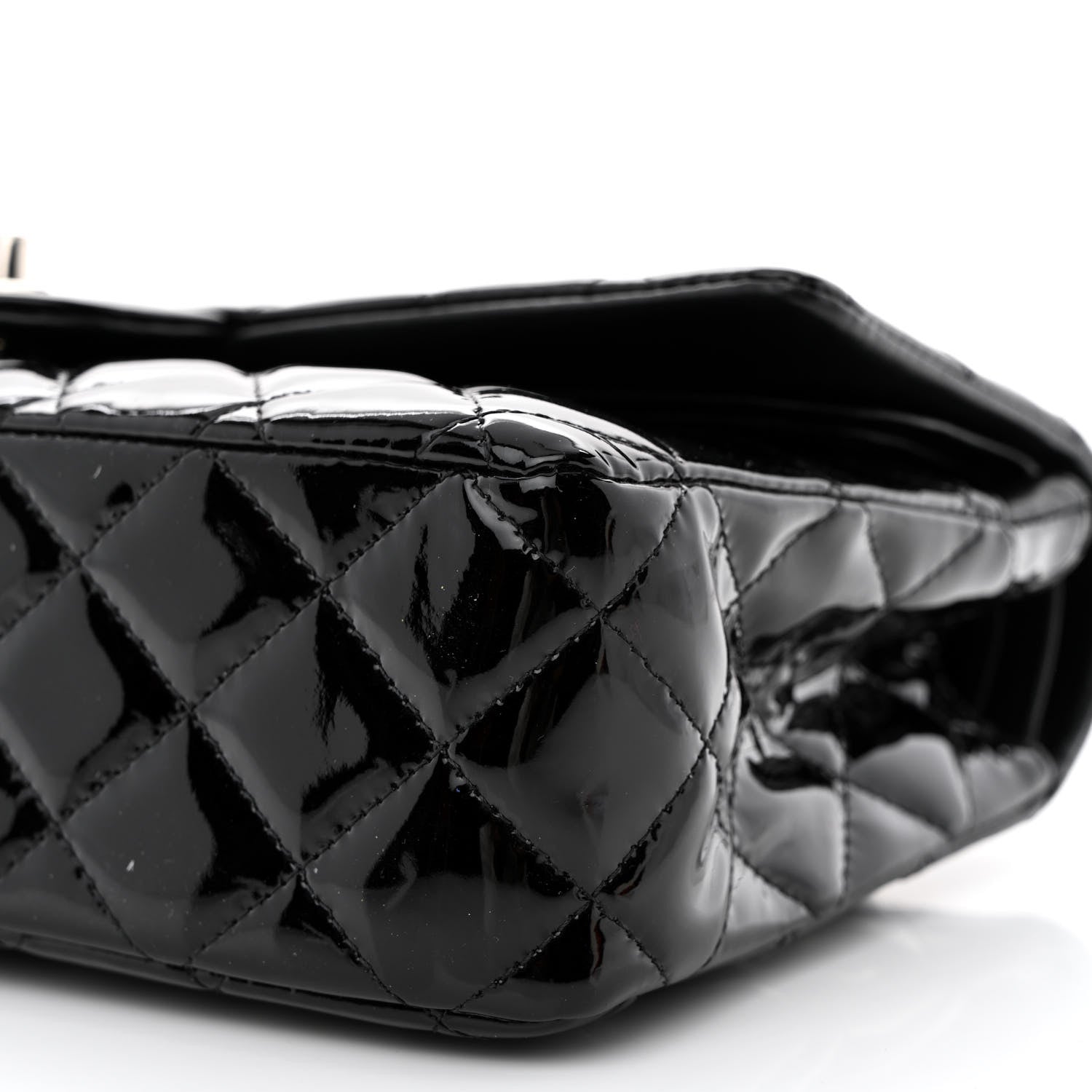 Chanel Patent Quilted Medium Double Flap Black 10 of 13