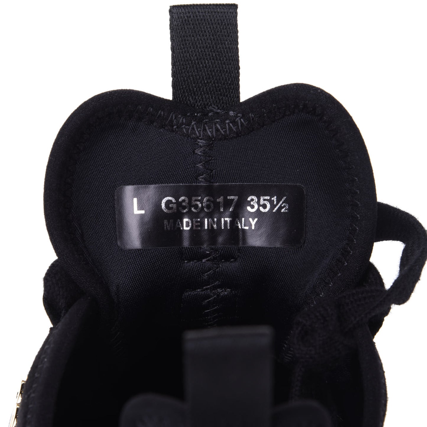 Velvet Calfskin Mixed Fibers CC Sneakers 35.5 Black