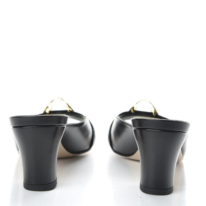 Gucci Malaga Kid Half Moon GG Square Toe Slide Sandals 40.5 Black 6 of 10