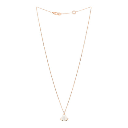 Bulgari 18K Rose Gold Diamond Mother of Pearl Small Divas' Dream Pendant Necklace 3 of 5