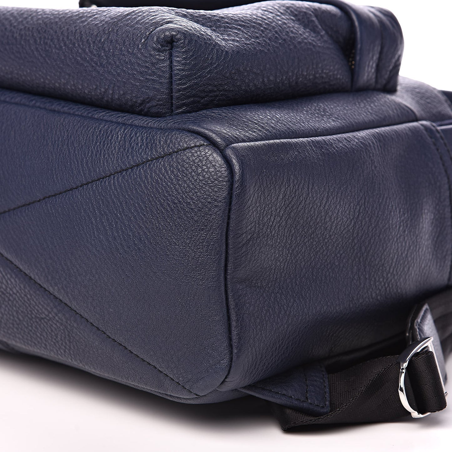 Pebbled Calfskin Varsity Backpack French Navy