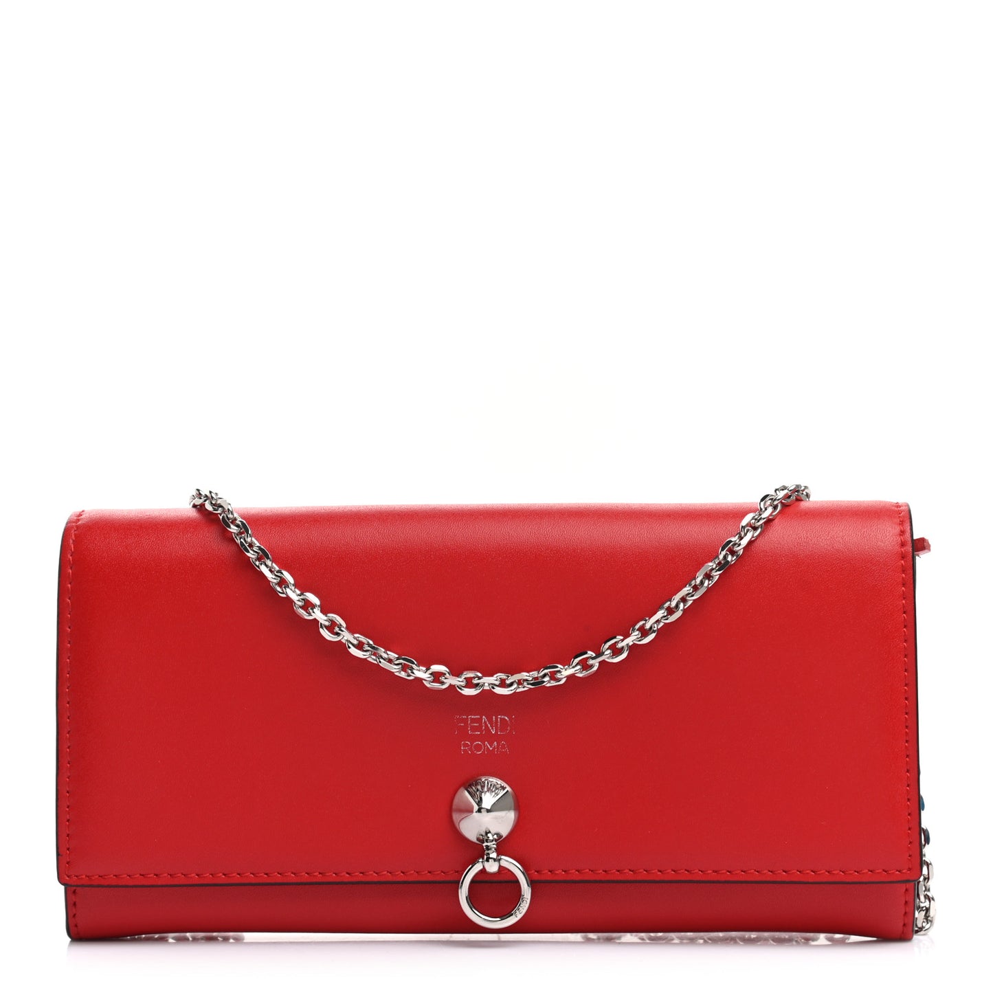 Vitello Liberty Century Lucido By The Way Continental Wallet On Chain Rosso