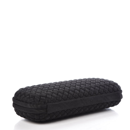 Bottega Veneta Satin Intreccio Impero Stretch Knot Clutch Black 4 of 8