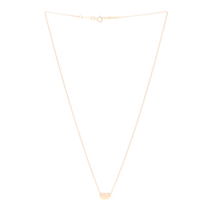 Tiffany 18K Rose Gold 9mm Elsa Peretti Bean Pendant Necklace 3 of 5