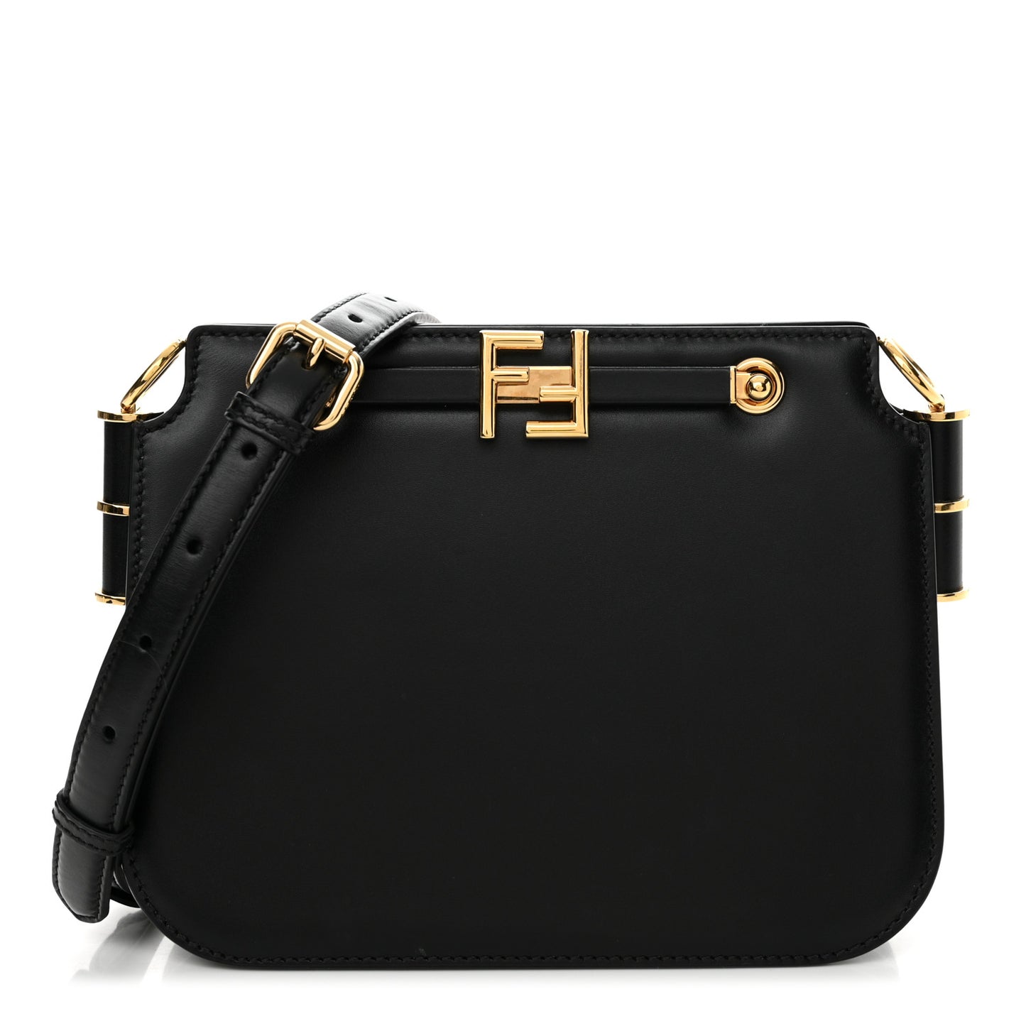 Vitello King Luxor Fendi Touch Shoulder Bag Black