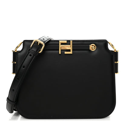 Fendi Vitello King Luxor Fendi Touch Shoulder Bag Black 1 of 11