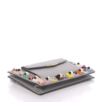 Fendi Vitello Dolce Studded Mini 2Jours Pouch Ardesia Multicolor 4 of 10