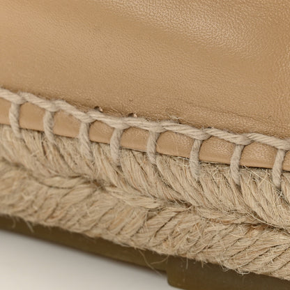 Chanel Lambskin CC Espadrilles 39 Beige Black 8 of 10