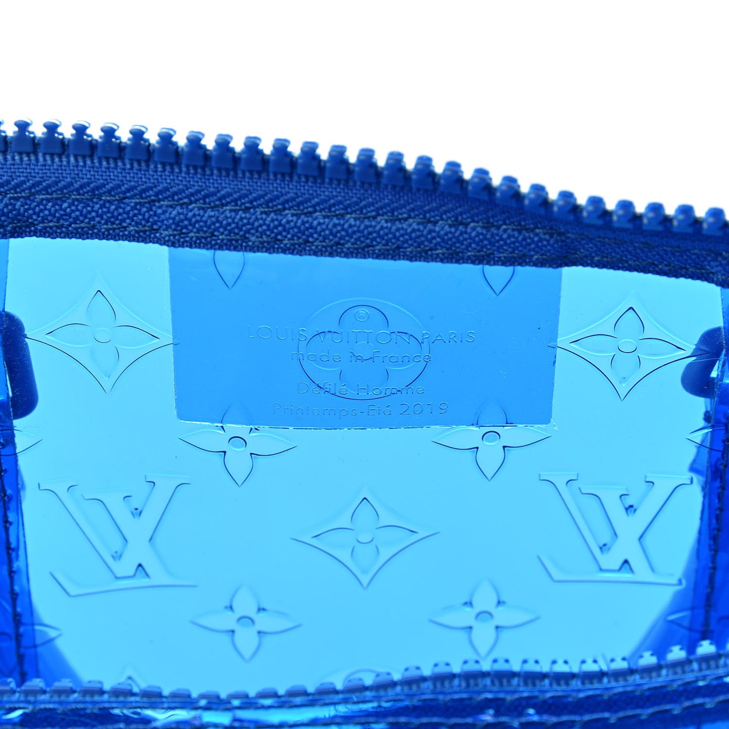 PVC Monogram Keepall Bandouliere 50 Blue