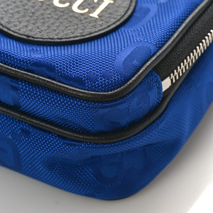 Gucci Econyl Nylon Monogram Off The Grid Shoulder Bag Guilted Blue Black 10 of 10