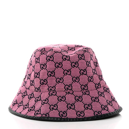 Gucci Monogram Multicolor New Sakai Calfskin Bob Malibu Bucket Hat XL Parma Violet Blue 4 of 9