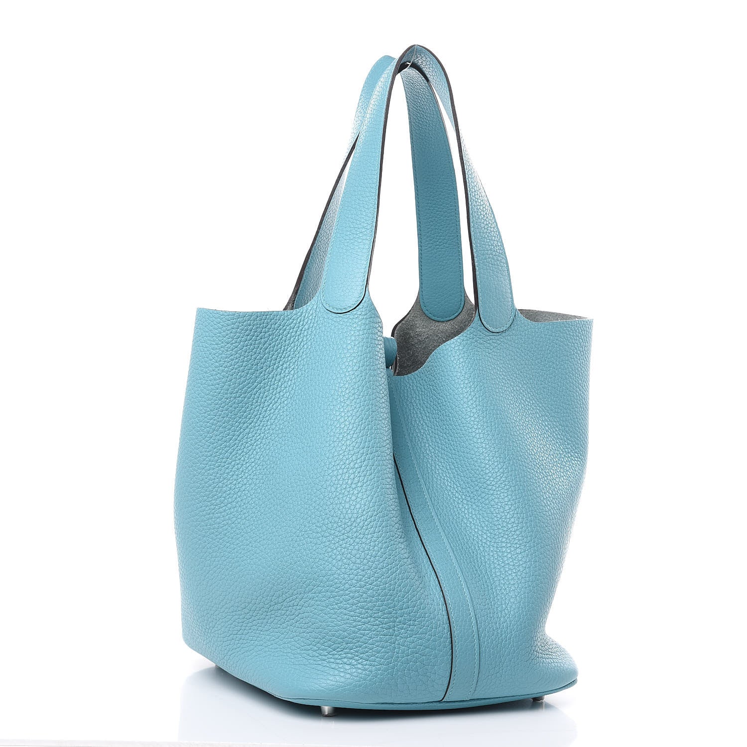 Hermes Taurillon Clemence Picotin Lock 26 GM Bleu Saint Cyr 3 of 12