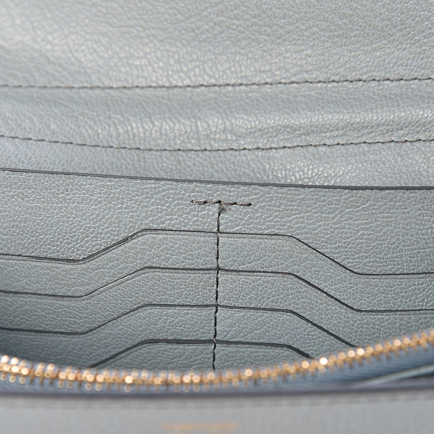 Calfskin Natalia Wallet On Chain Light Blue