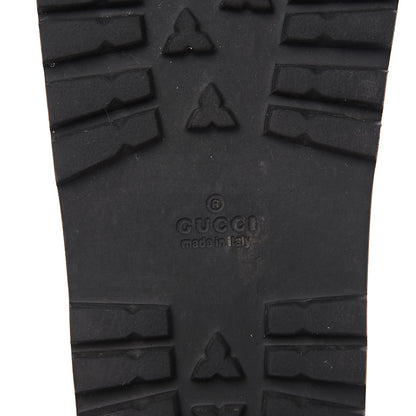 Gucci Guccissima Signature Mens Lug Sole Slide Sandals 8 Hibiscus Red 6 of 7