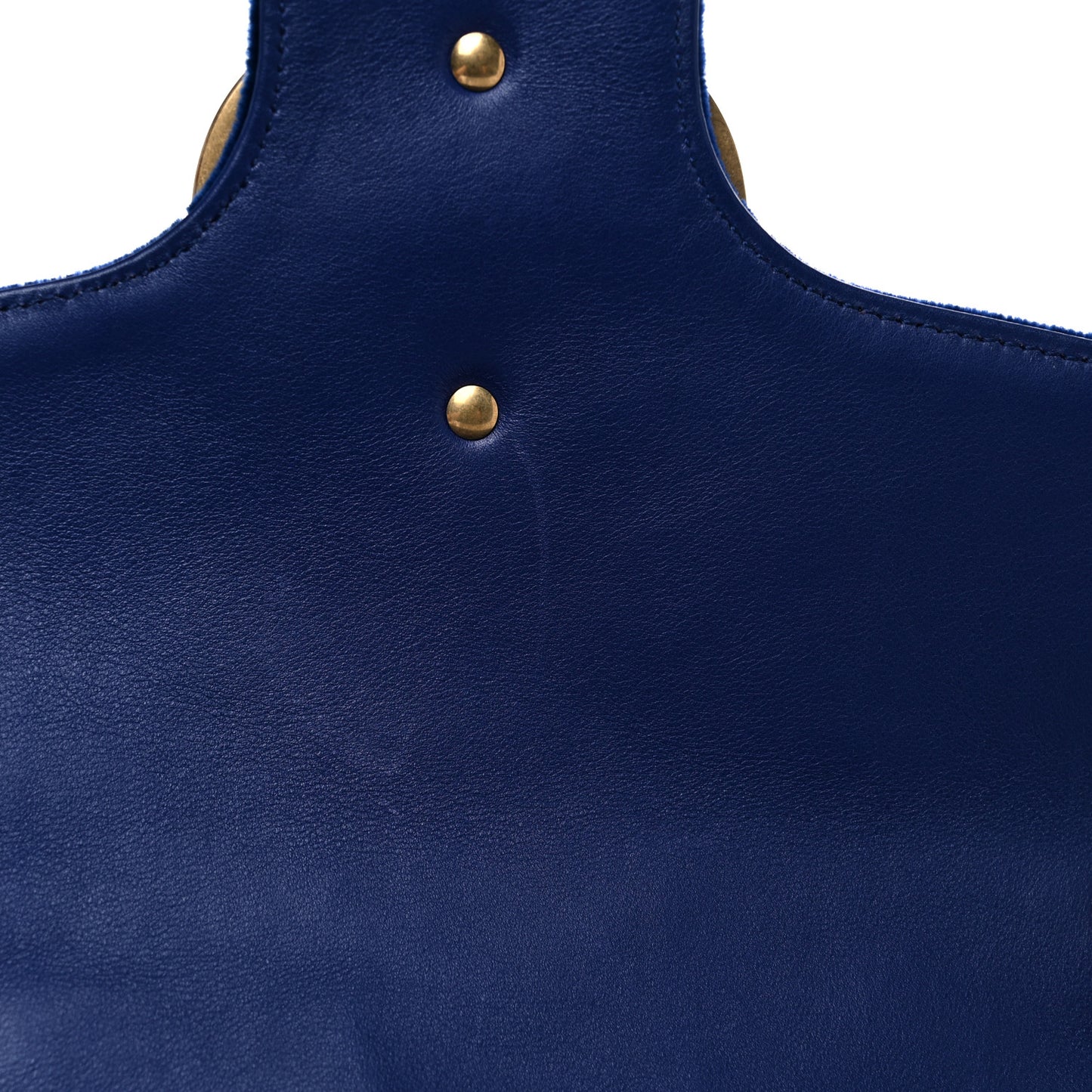 Velvet Matelasse Medium GG Marmont Shoulder Bag Cobalt Blue