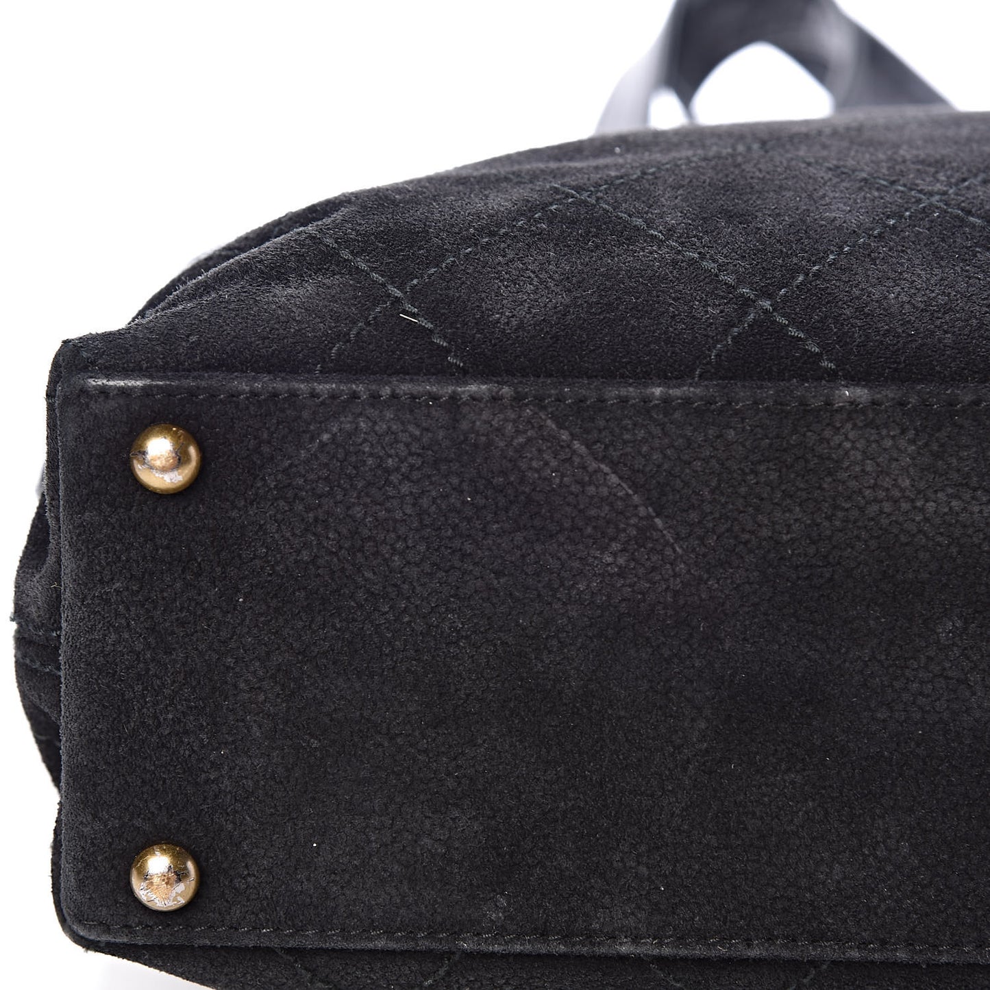 Iridescent Caviar Quilted Tote Black