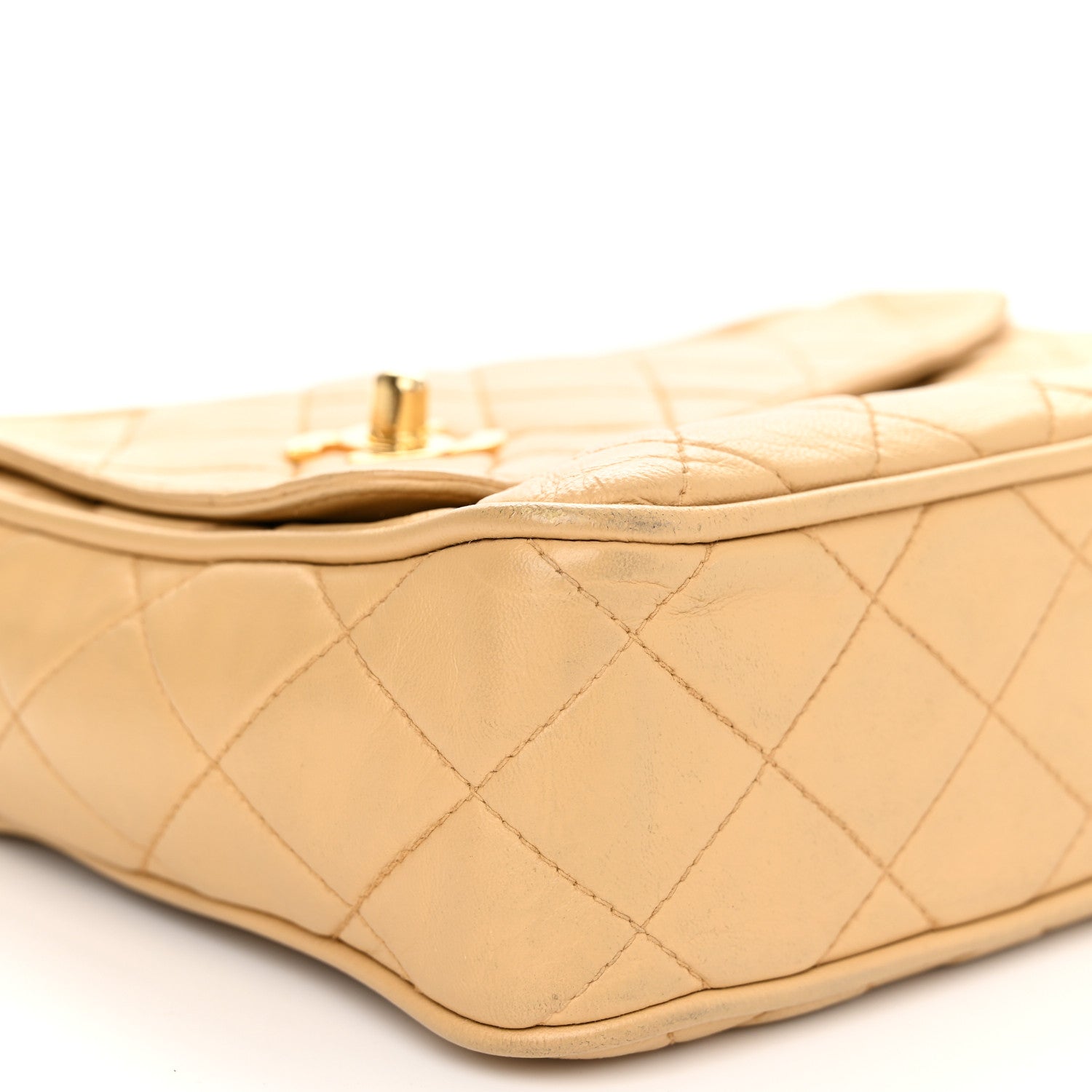 Chanel Lambskin Quilted Tassel Flap Camera Case Beige 11 of 16