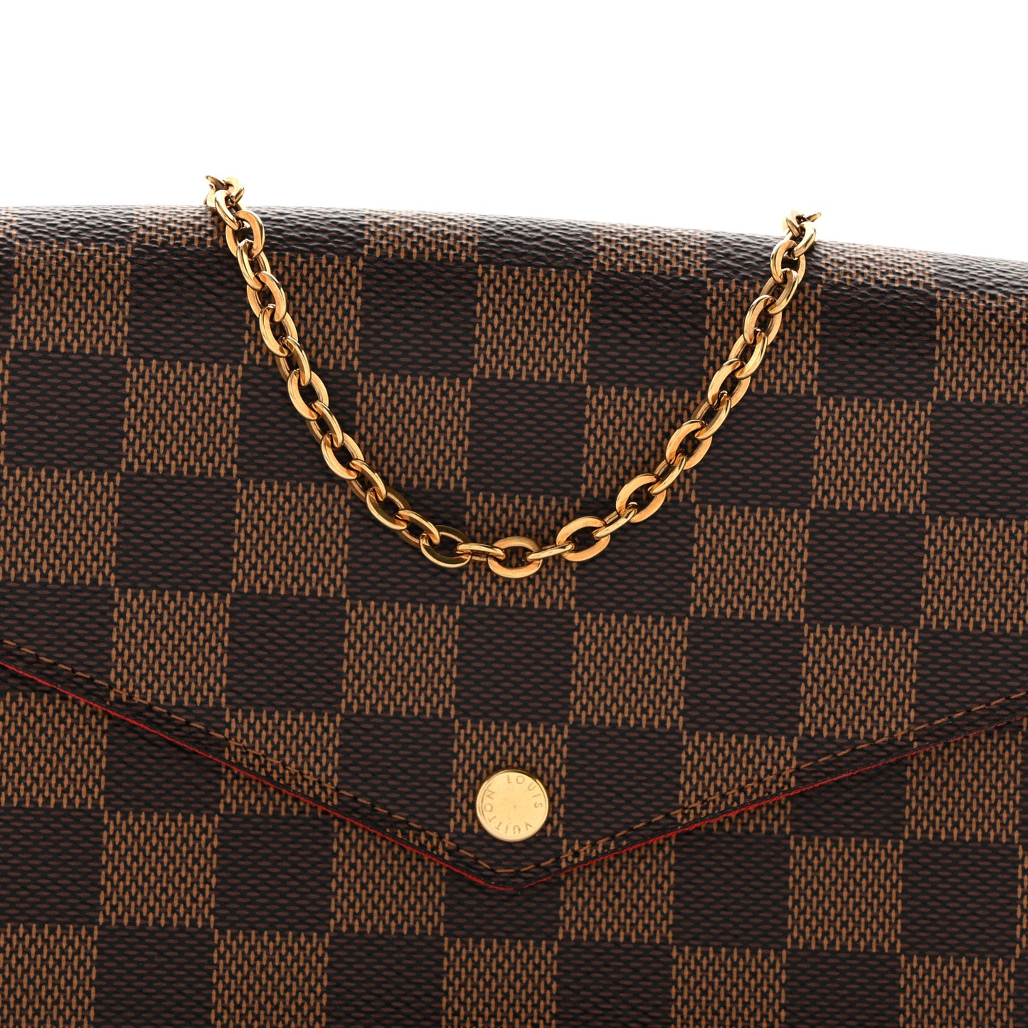Damier Ebene Pochette Felicie Chain Wallet