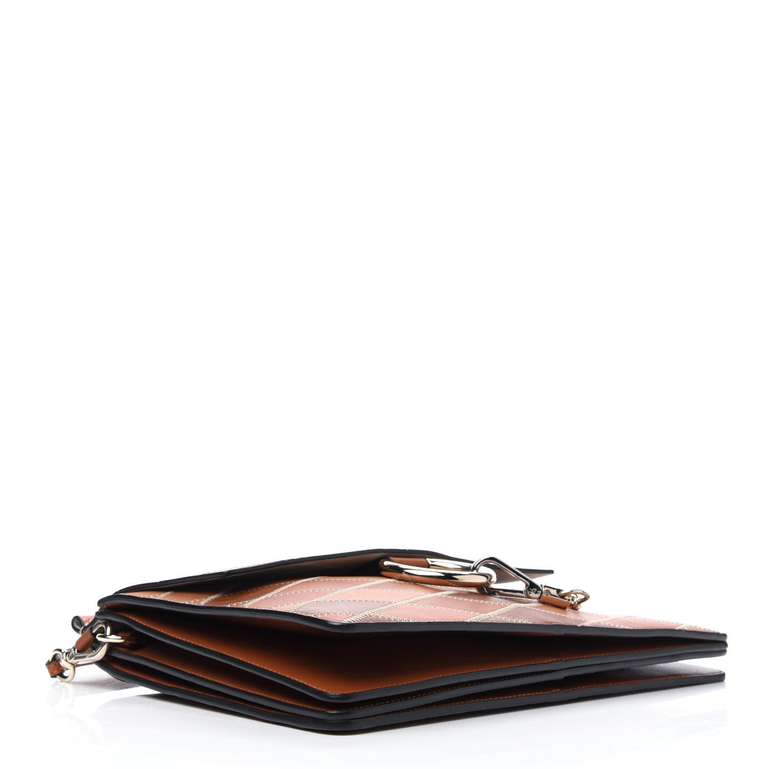 Chloe Calfskin Patchwork Medium Faye Shoulder Bag Caramel 4 of 17