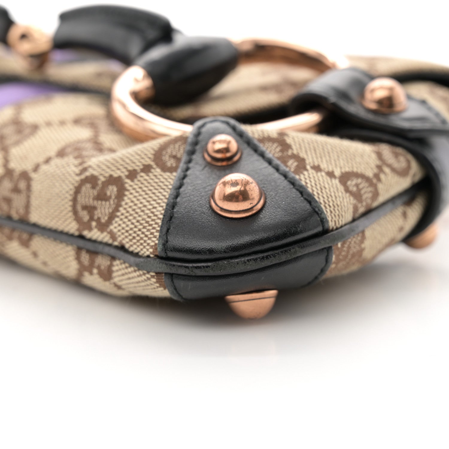 Gucci Tom Ford Monogram Horsebit Web Clutch Purple 10 of 13