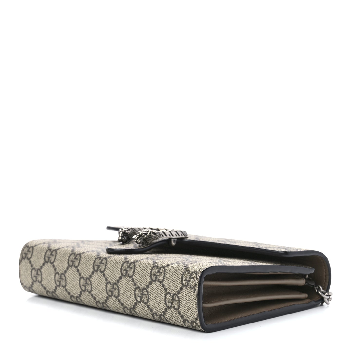 GG Supreme Monogram Mini Dionysus Chain Wallet Beige Taupe