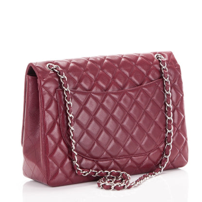 Chanel Caviar Maxi Single Flap Dark Red 4 of 8