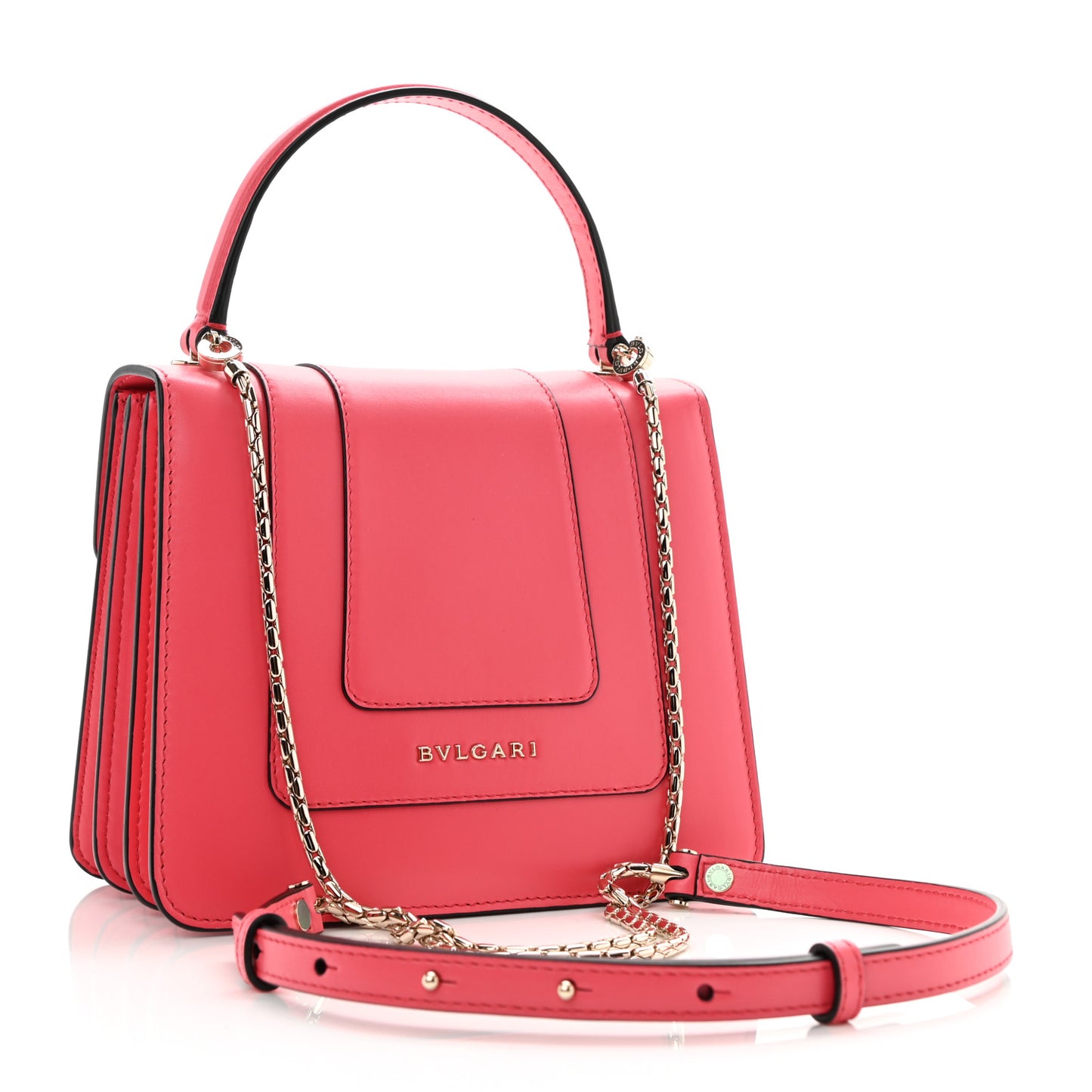 Calfskin Serpenti Forever Top Handle Reef Coral