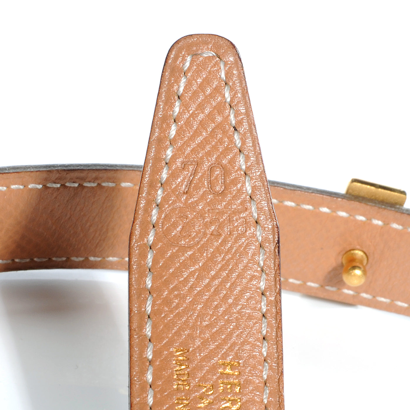 Hermes Box Courchevel Reversible Constance 18mm H Belt Noir Gold 70 6 of 7