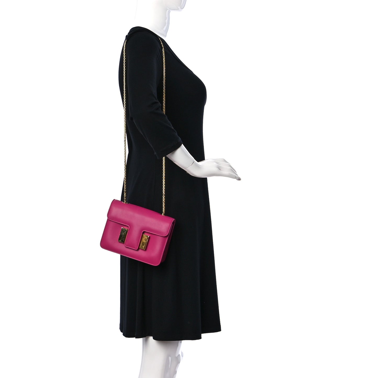 Calfskin Small Sienna Shoulder Bag Pink