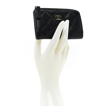 Chanel Lambskin Quilted Key Holder Case Black 2 of 10