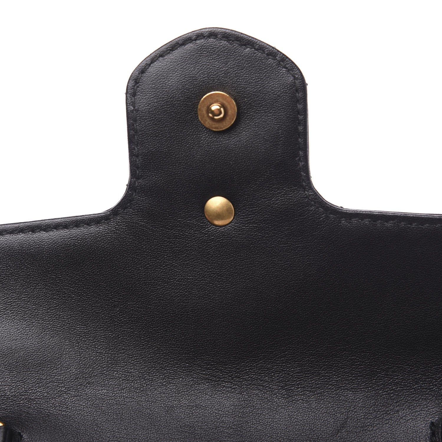 Gucci Calfskin Matelasse Super Mini GG Marmont Shoulder Bag Black 7 of 11