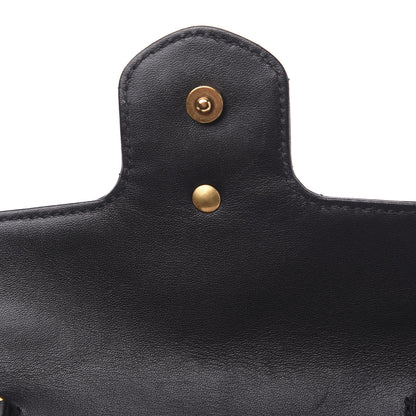Gucci Calfskin Matelasse Super Mini GG Marmont Shoulder Bag Black 7 of 11